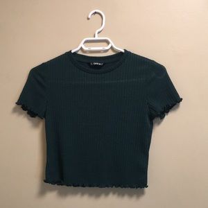 Dark green crop top